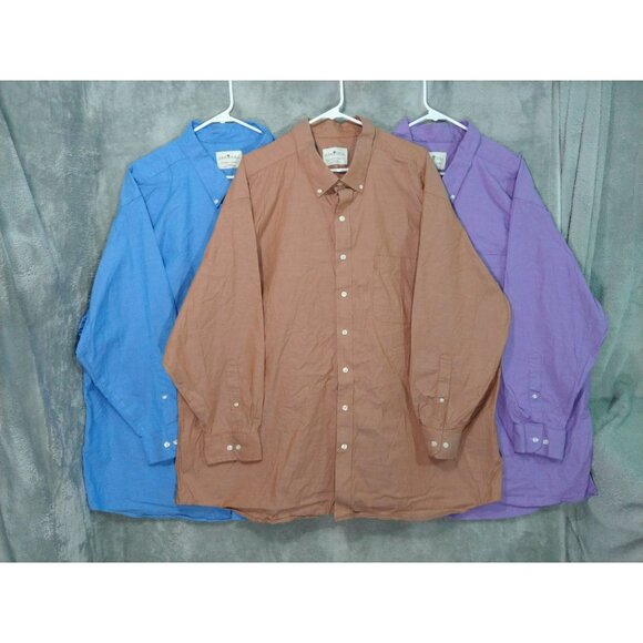 Oak Hill Shirt Mens 20 34/35 Long Sleeve Button Down Cotton Pocket Lot of 3